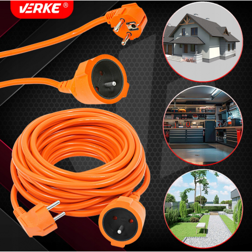 Dārza elektības pagarinātājs 3x1.0mm, 30m, 10A / 2500W no VERKE (V70112)