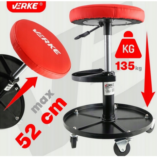Darbnīcas grozāmais krēsls + ar apakšējo plauktu  no Verke  (V83260)