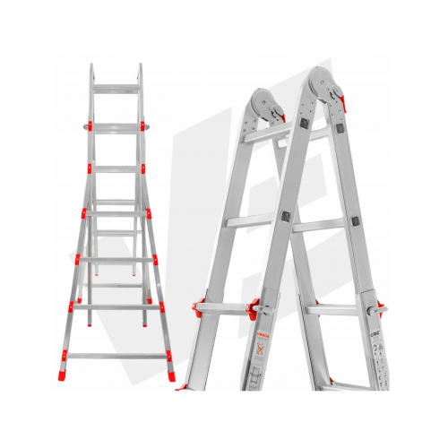 Daudzfunkcionālas salokāmas kāpnes 150kg, 4x6 no Verke (V87102)