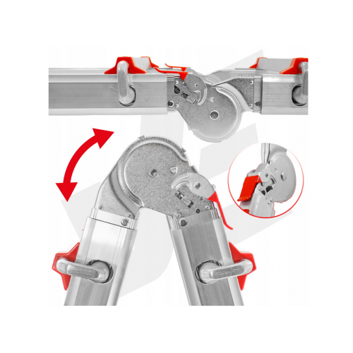 Daudzfunkcionālas salokāmas kāpnes 150kg, 4x6 no Verke (V87102)