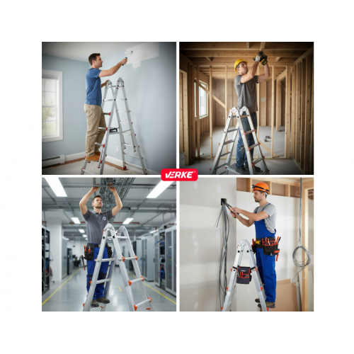 Daudzfunkcionālas salokāmas kāpnes 150kg, 4x6 no Verke (V87102)