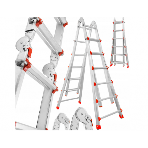 Daudzfunkcionālas salokāmas kāpnes 150kg, 4x6 no Verke (V87102)