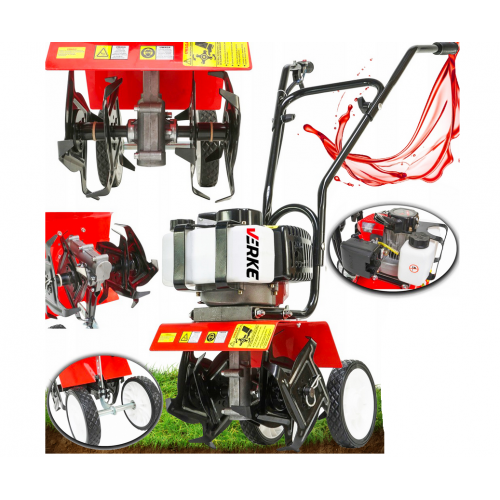 Бензиновый 2T культиватор 52см3, 3 л.с., 30 см от VERKE (V90200)