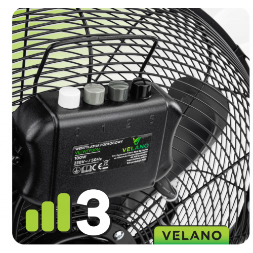 Напольный вентилятор 45 см 100Вт от Powermat (VELWEP0016)