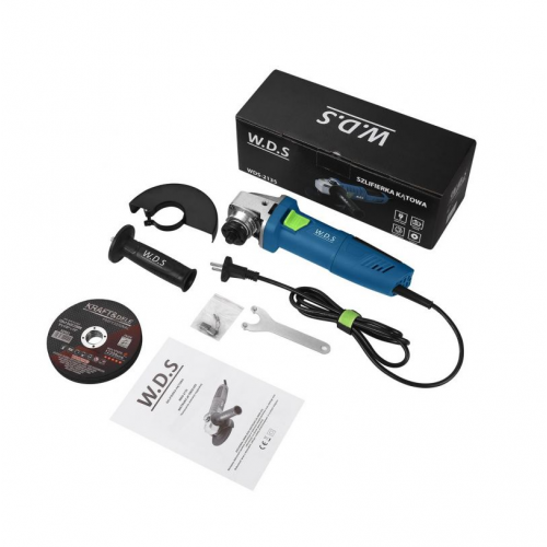 Leņķa slīpmašīna 125mm/1500W + 10 disku komplekts no Kraft&Dele  (WDS2135)