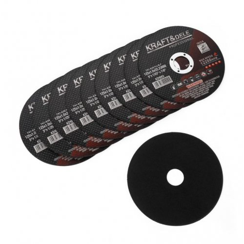 Leņķa slīpmašīna 125mm/1500W + 10 disku komplekts no Kraft&Dele  (WDS2135)