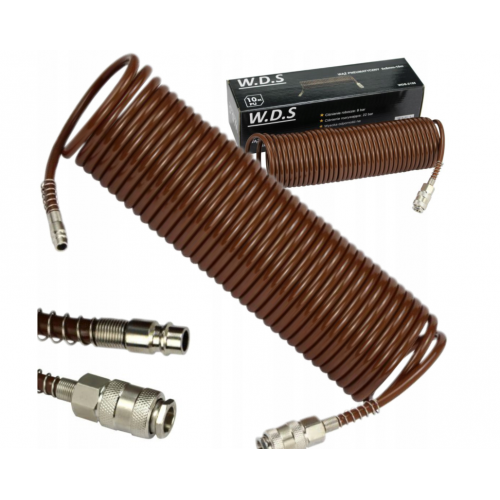 Kompresora pneimatiskā šļūtene 5x8mm/10m/8bar spirālveida no  Kraft&Dele (WDS2155)