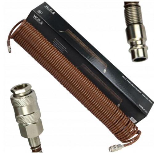 Kompresora pneimatiskā šļūtene 5x8mm/20m/8bar spirālveida no  Kraft&Dele (WDS2157)