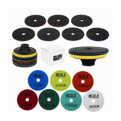 Dimanta disku komplekts porcelāna un keramikas flīžu pulēšanai/slīpēšanai 7 gab. no Kraft&dele (WDS2212)