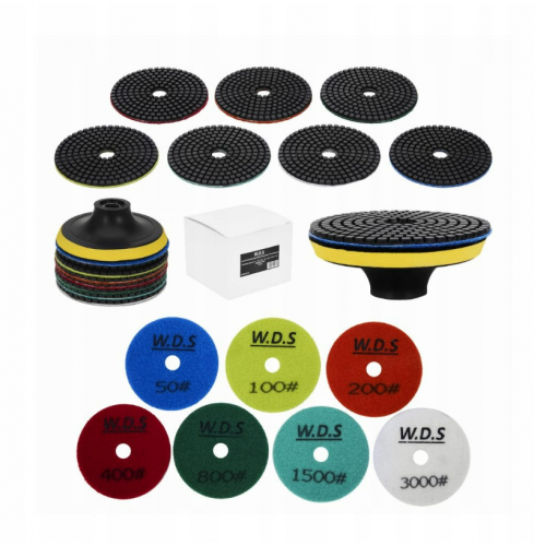 Dimanta disku komplekts porcelāna un keramikas flīžu pulēšanai/slīpēšanai 7 gab. no Kraft&dele (WDS2212)