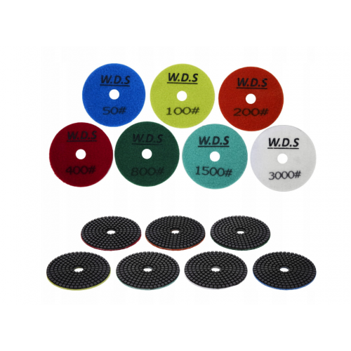 Dimanta disku komplekts porcelāna un keramikas flīžu pulēšanai/slīpēšanai 7 gab. no Kraft&dele (WDS2212)