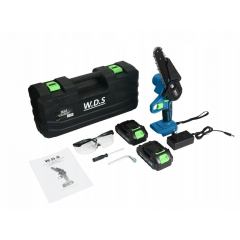 Akumulatora ķēdes zāģis, mini zaru zāģis 6 collas, 2 akumulatori (WDS2301)