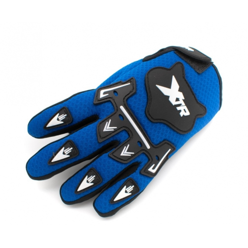 Motocikla cimdi XTR X1/ zili (WLD-931)