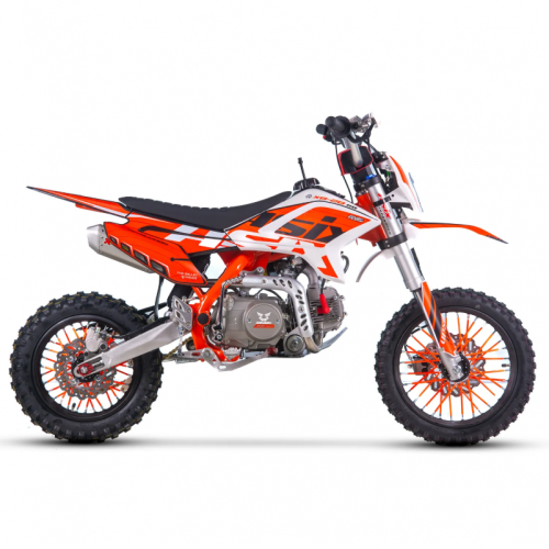 Бензиновый кроссовый мотоцикл 125 см3, 14"/12", МКПП, с фарой от Asix - XB-28 (Электричекий + кик-стартер)