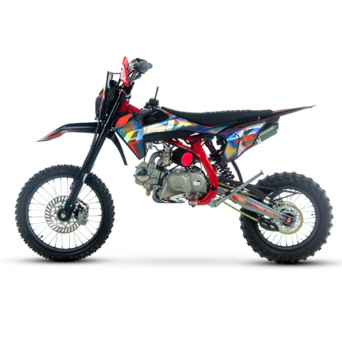 Krosa motocikls 125cm3, 17"/14" XB-47 no Asix (Elektrisks + kājas starts)