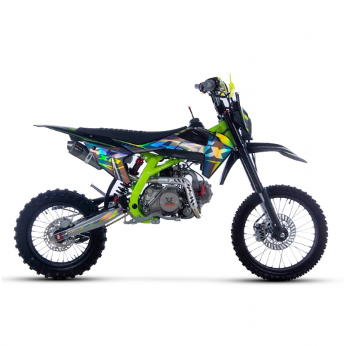 Krosa motocikls 125cm3, 17"/14" XB-47 no Asix (Elektrisks + kājas starts)