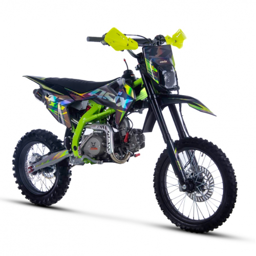 Krosa motocikls 125cm3, 17"/14" XB-47 no Asix (Elektrisks + kājas starts)