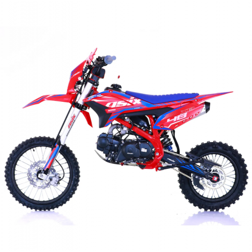 Бензиновый кроссовый мотоцикл 125 см3, 17"/14", МКПП 4 скорости Asix XB-48 (электрический + кик-стартер)