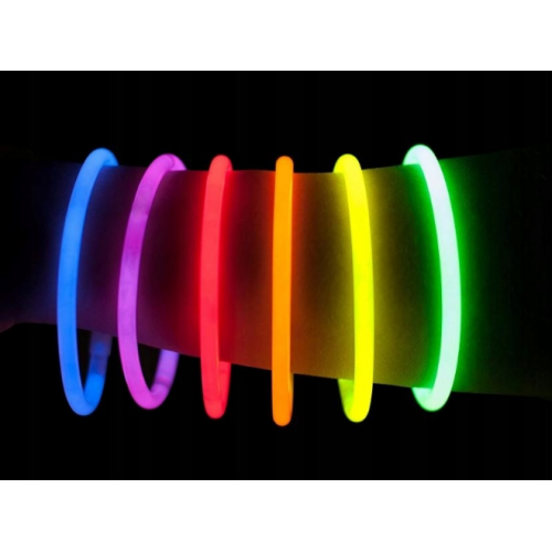 Naktī spīdoši gaismas kociņi, Glow Sticks 50 gab. komplekts (XJ4742)