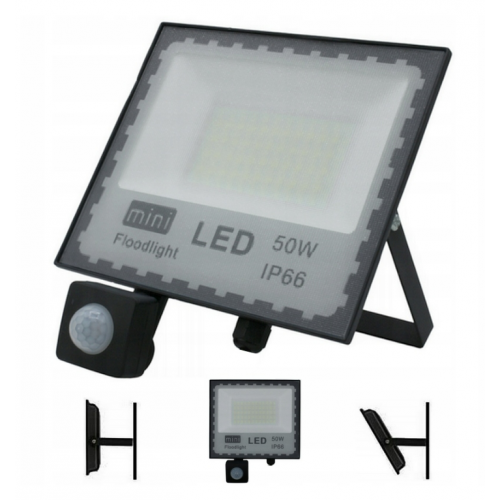 Halogēna spuldze led prožektors 50w kustības sensors (XJ4886)