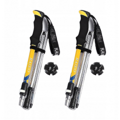 Saliekamās pārgājienu nūjas, 2 gab, dzeltenas (XJ5362)