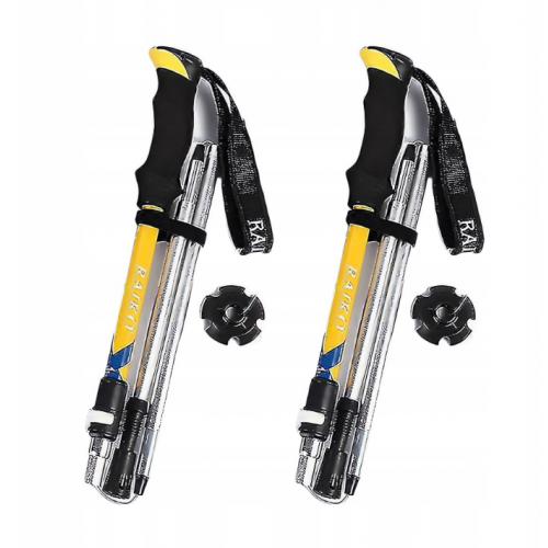 Saliekamās pārgājienu nūjas, 2 gab, dzeltenas (XJ5362)