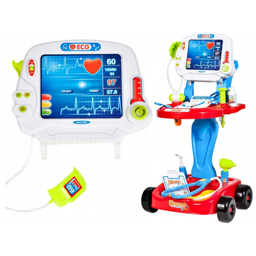 Mazais ārsts ārsta komplekts ārsts uz ekg ratiņa (104521)