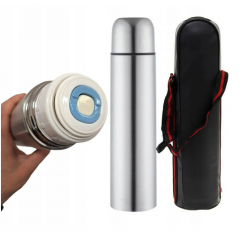 1000 ml tērauda termoss vākā (xj5654)