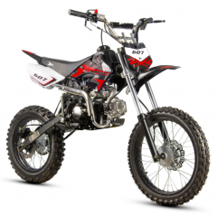 Benzīna motocikls 125cm3, 17"/14", manuāls 4 ātrumi XTR 607 (kājas - kick starts)