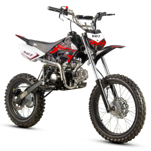 Benzīna motocikls 125cm3, 17"/14", manuāls 4 ātrumi XTR 607 (kājas - kick starts)
