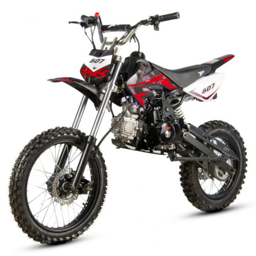 Benzīna motocikls 125cm3, 17"/14", manuāls 4 ātrumi XTR 607 (kājas - kick starts)