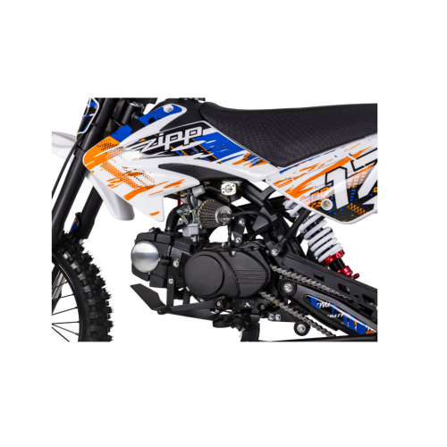 Benzīna krosa motocikls 125cm3 17"/14" 8,8 ZS / 9,0 Nm mehanika ZIPP DB 17 MINI CROSS no ROMET MOTORS (ZIPP DB 17)