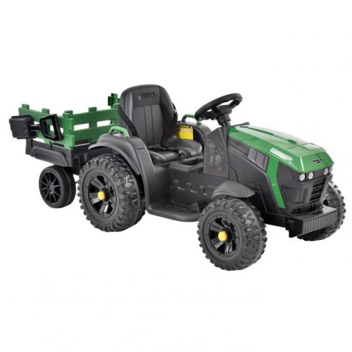 Akumulātora bērnu traktors ar piekabi 12v-10Ah, 30kg maks. (HECHT 50925 GREEN / RED)