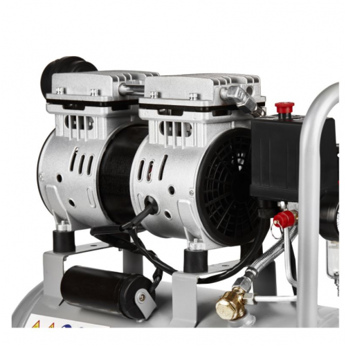 Bezeļļas kompresors 24L 8bar + digitāla gaisa pistole no Kraft&Dele (KD1395)