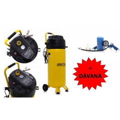 Bez eļļas kompresors 1.5kW 50l + digitāla gaisa pistole no KRAFT&DELE (KD1418)