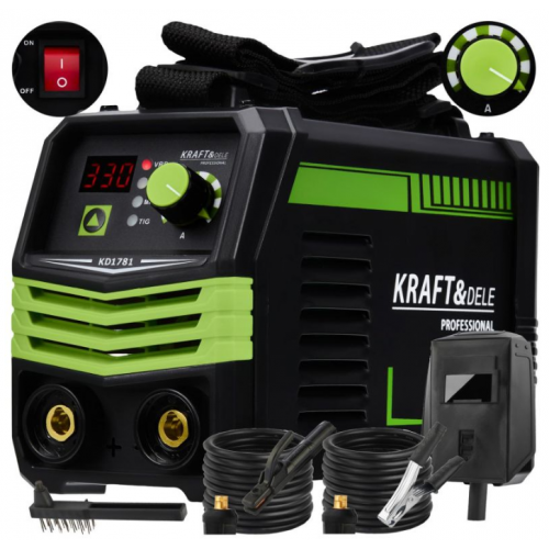 Invertora metināšanas aparāts 330A MMA/TIG/LIFT/VRD no Kraft&Dele  (KD1781)