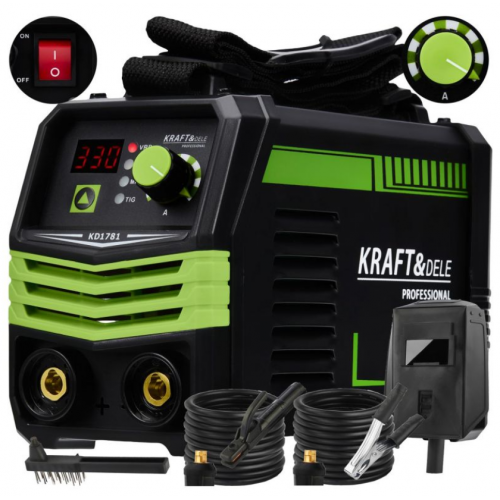 Invertora metināšanas aparāts 330A MMA/TIG/LIFT/VRD no Kraft&Dele  (KD1781)