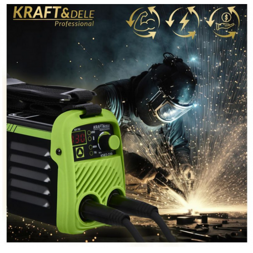 Invertora metināšanas aparāts 330A MMA/TIG/LIFT/VRD no Kraft&Dele (KD1782)