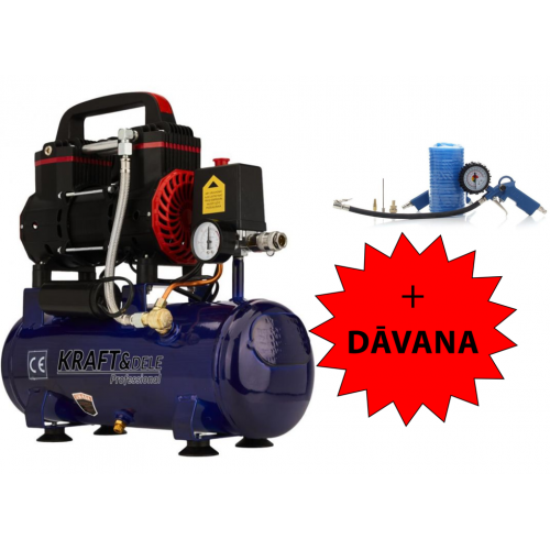 Bezeļļas kompresors 9l,155l/min, 1200W no Kraft&Dele (KD2127)