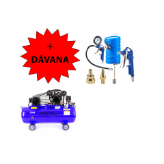 Eļļas kompresors 200l 2 virzuļi 400V + el. pneimatiskā Kraft&Dele pistole (KD4063)