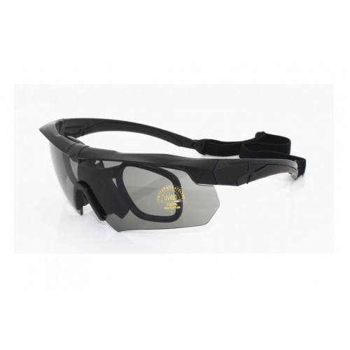 Taktiskās aizsargbrilles ar polarizētām lēcām (3 lēces) (mx78)