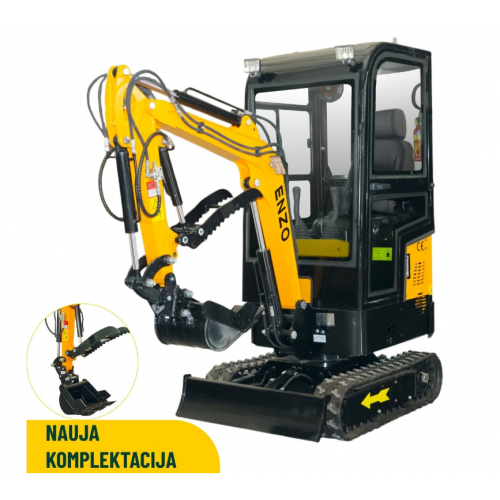 Mini ekskavators (ar kabīni) 499 cm³ / 7 kW / 18 l/min ENZO (HT-10B)