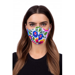 Aizsargājoša sejas maska ​​- profilēts zīmējums balts