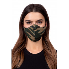 Aizsargājoša sejas maska ​​- profilēta camo zaļa