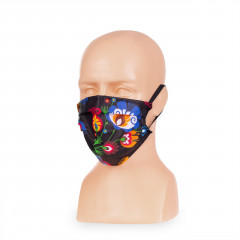 Aizsargājoša sejas maska ​​- melns raksts