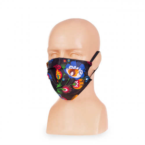 Aizsargājoša sejas maska ​​- melns raksts