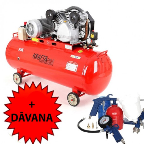 Gaisa kompresors 300L 400V separators + komplekts KD1410  KRAFT & DELE