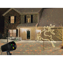 Ziemassvētku lāzera projektors ūdensizturīgs ar tālvadības pulti 15903