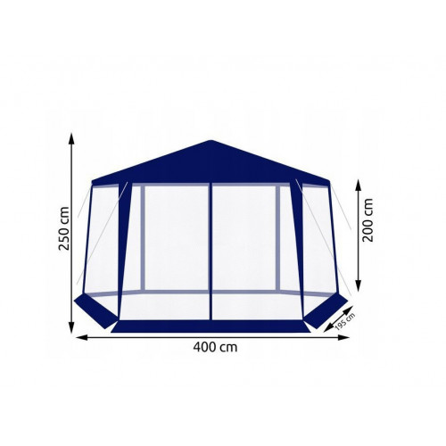 Dārza paviljons-telts ar moskītu tīklu (00012887)