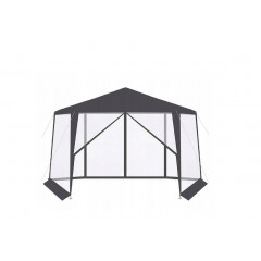 Pelēks dārza paviljons / telts ar moskītu tīklu (00012889)